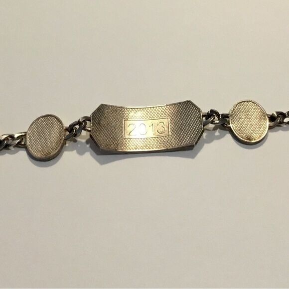 Solid Sterling Silver Religious bracelet 40 grams - Picture 5 of 8